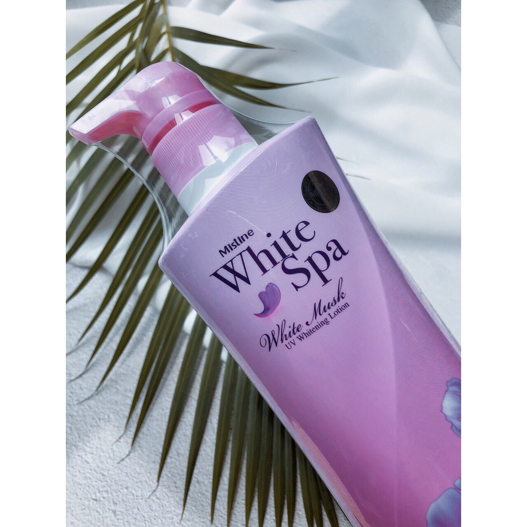 KEM DƯỠNG DA TOÀN THÂN MISTINE WHITE SPA WHITE MUSK UV WHITENING LOTION  400 ML