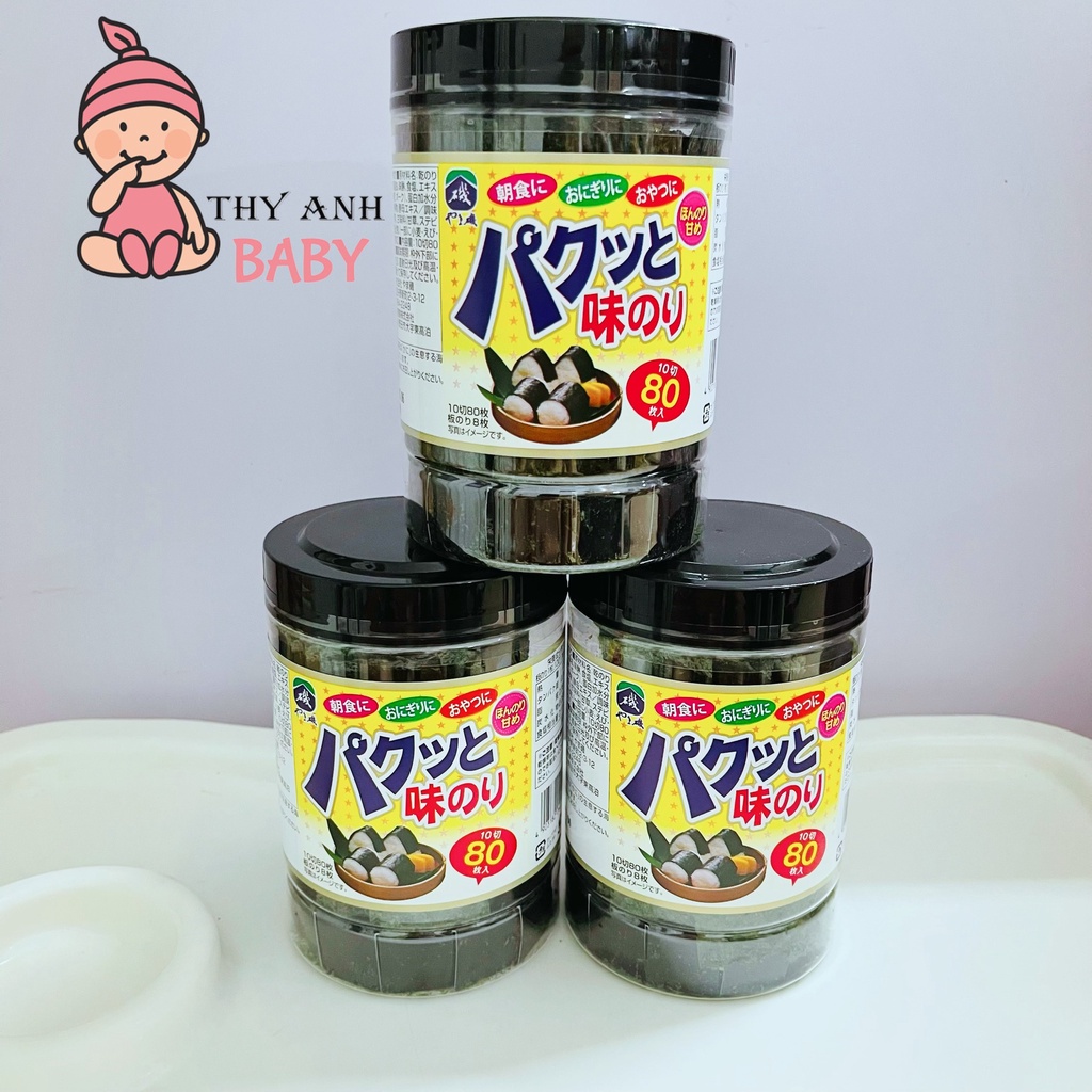 Rong Biển Ăn Liền Pakutto Nori 80 Miếng Nhật Bản