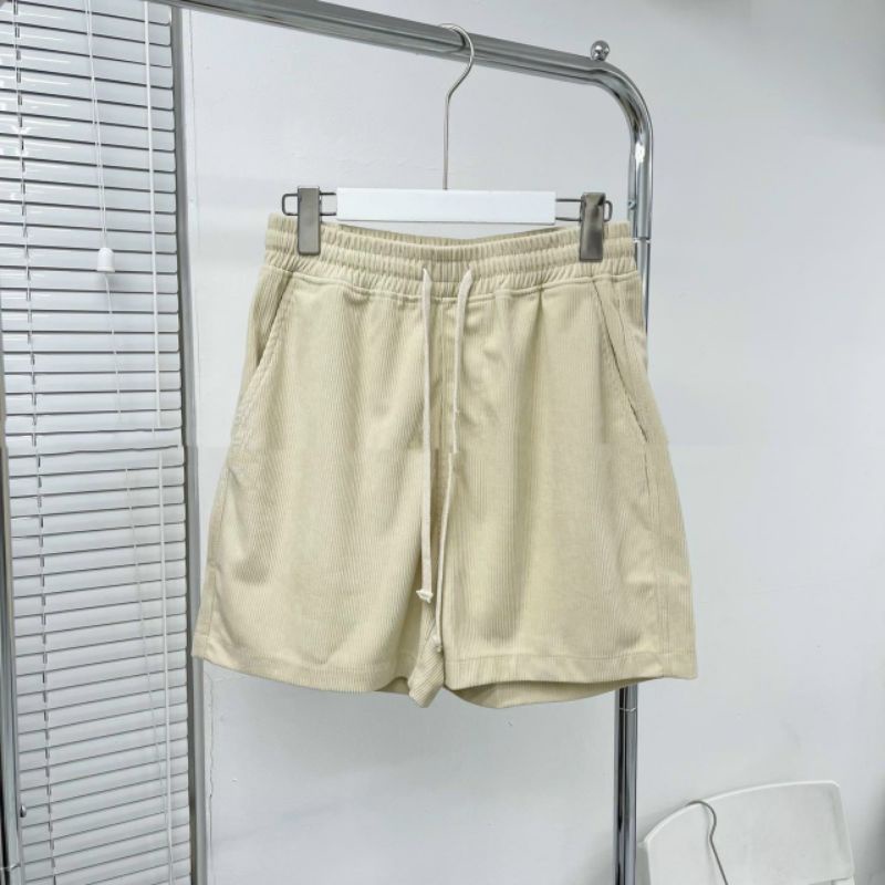 QUẦN SHORT NHUNG UNISEX CAO CẤP PHONG CÁCH NAM NỮ 2 MÀU- FORM CHUẨN ĐẸP- CHẤT VẢI BỀN ĐẸP