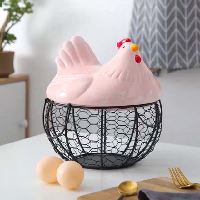 (Order) Rổ đựng trứng hình con gà đa năng