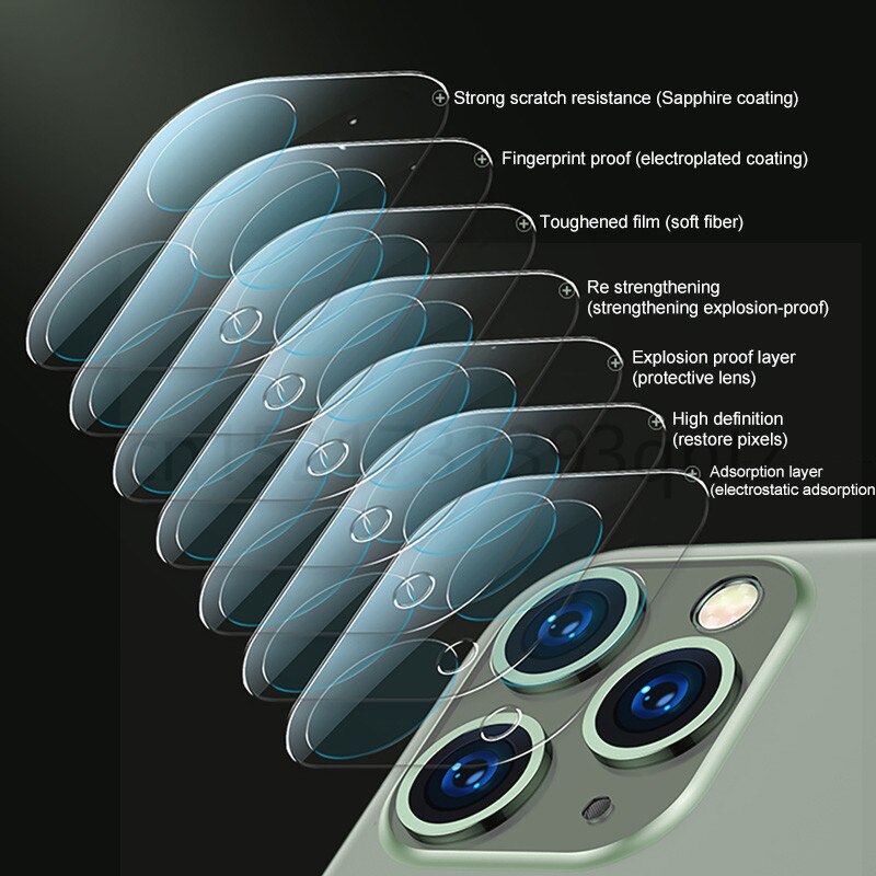 Set 3 Kính Cường Lực Bảo Vệ Camera Cho iPhone 14 13 11 12 Pro MAX Plus Mini X XR XS MAX 11 7 8 Plus SE