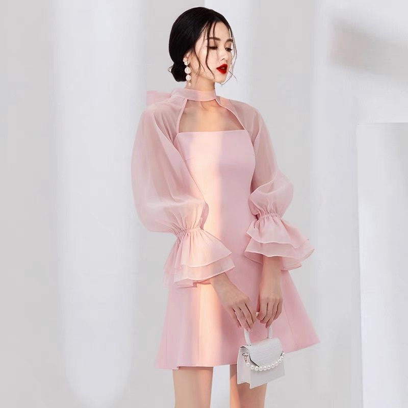 Đầm thiết kế bigsize chubby tay phồng cao cấp  AV39-0922