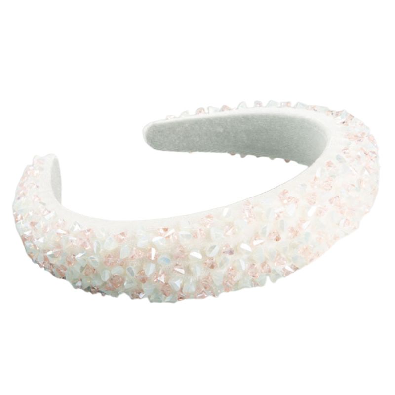 Băng Đô Vải Nhung Đính Hạt Thủy Tinh Nhiều Màu Sắc Phong Cách Baroque