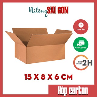 [GIÁ SỈ] Combo 50 hộp carton size 15x8x6 cm để đóng gói hàng