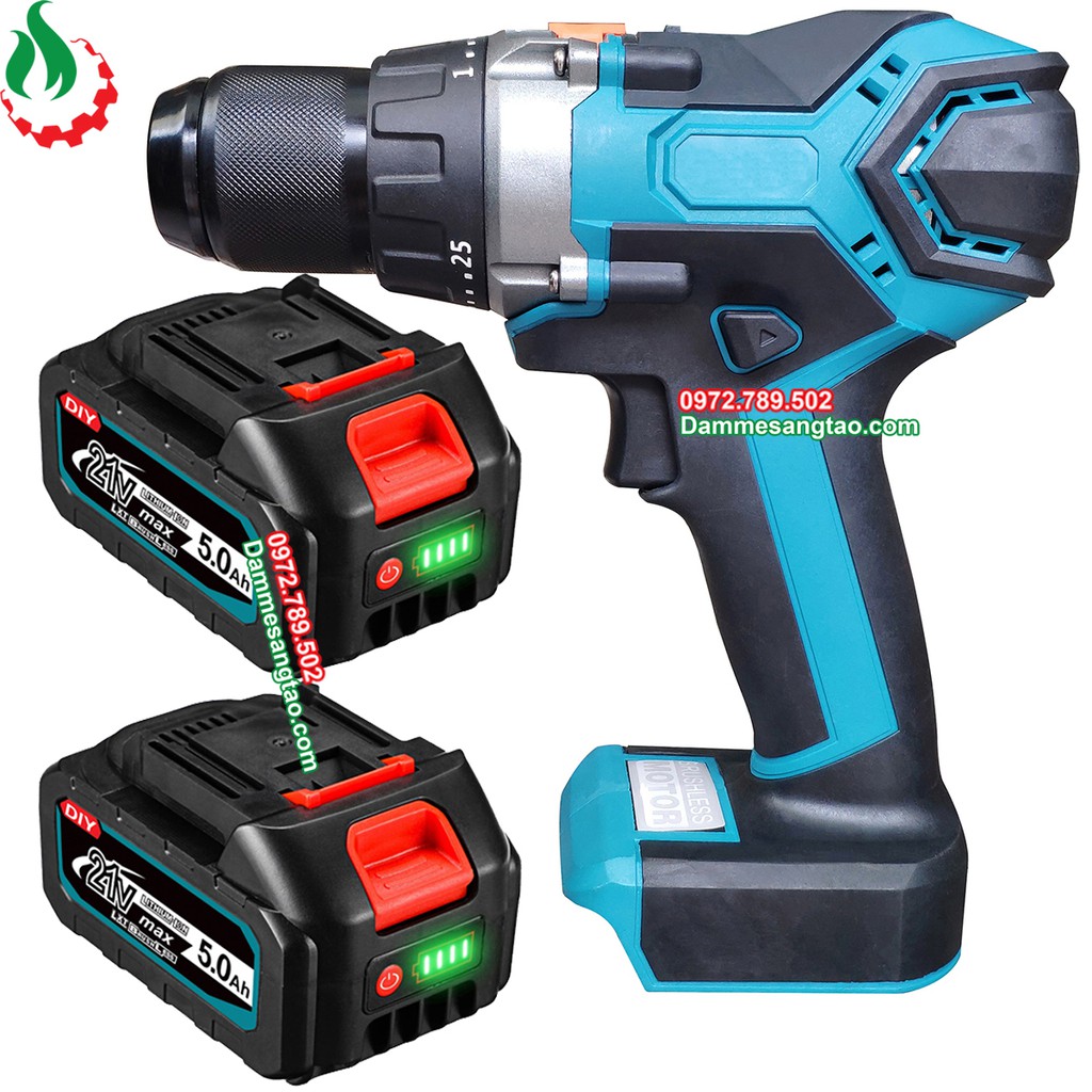 Máy khoan pin 3 chức năng 18V không chổi than (Mẫu 4)