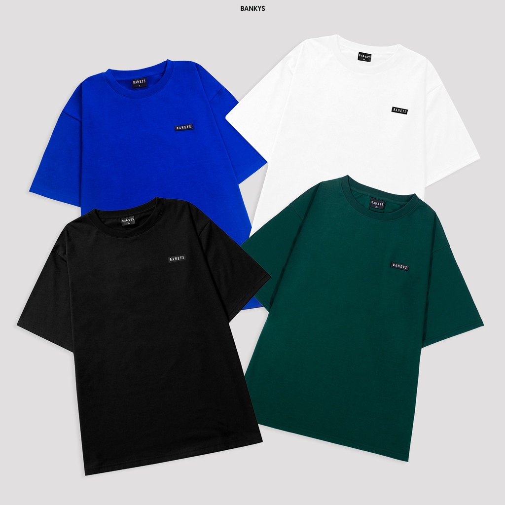 Áo phông unisex trơn basic phom rộng BANKYS tay lỡ BKBS dành cho nam nữ