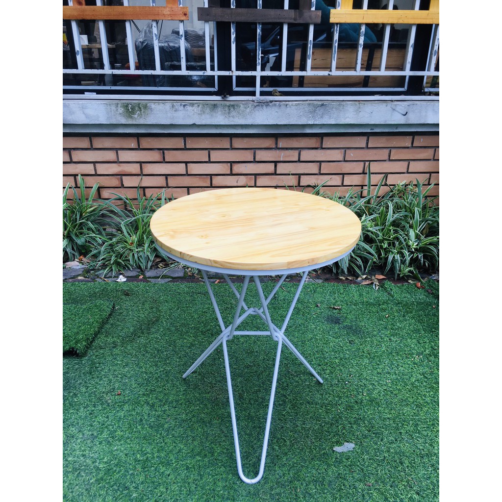 Bàn ngoài trời chân hairpin zic zac HPBBC 03 - 02 - Xưởng Yến HP decor