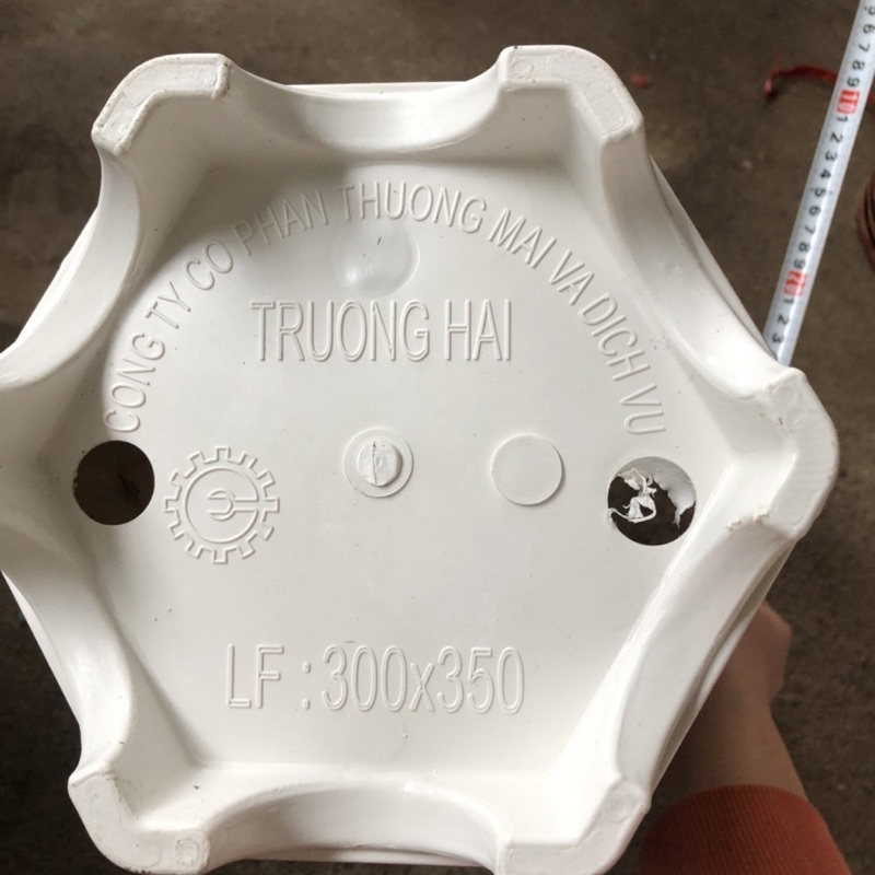 Set 2 Chậu lục giác LF kt 30x35 trồng cây nhựa cứng cao cấp