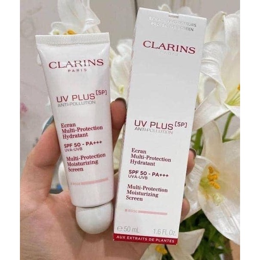 Kem chống nắng Clarin Pháp 50ml Rosy Glow dạng sữa huyền thoại