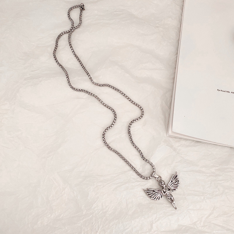 Dây Chuyền Mặt Đôi Cánh Thiên Thần Phong Cách Hip Hop | BigBuy360 - bigbuy360.vn