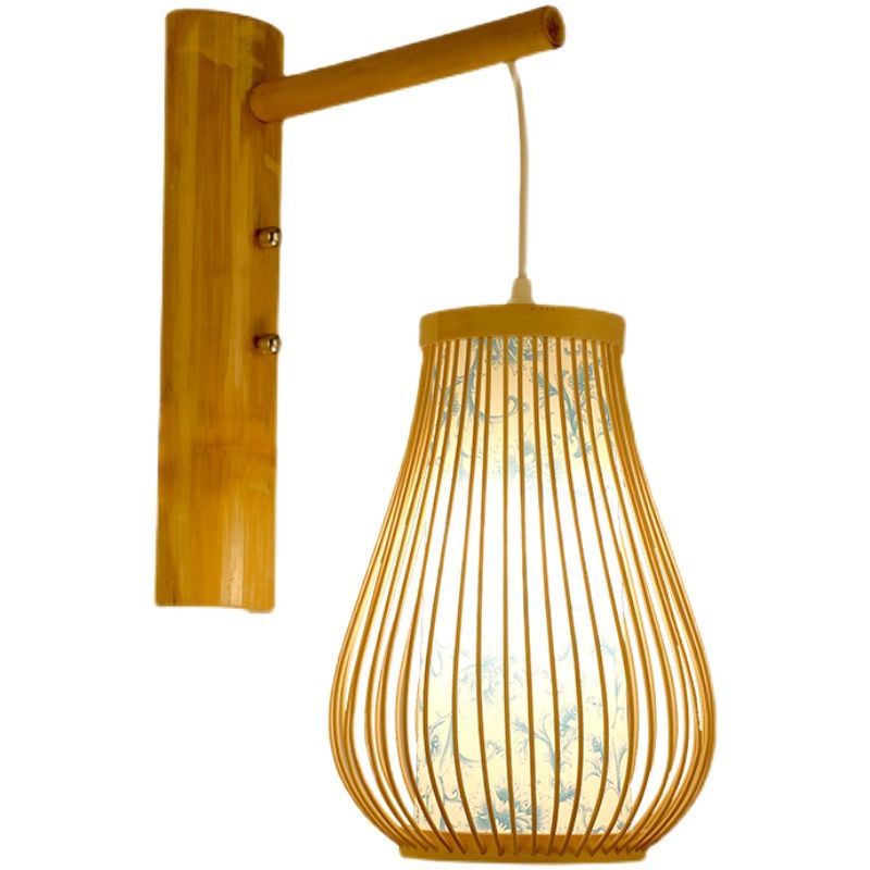 Đèn Treo Tường Đan Mây Tre Nghệ Thuật Nhật Bản Đèn Tường Trang Trí Đèn Ngủ Treo Tường Đèn Mây Tre