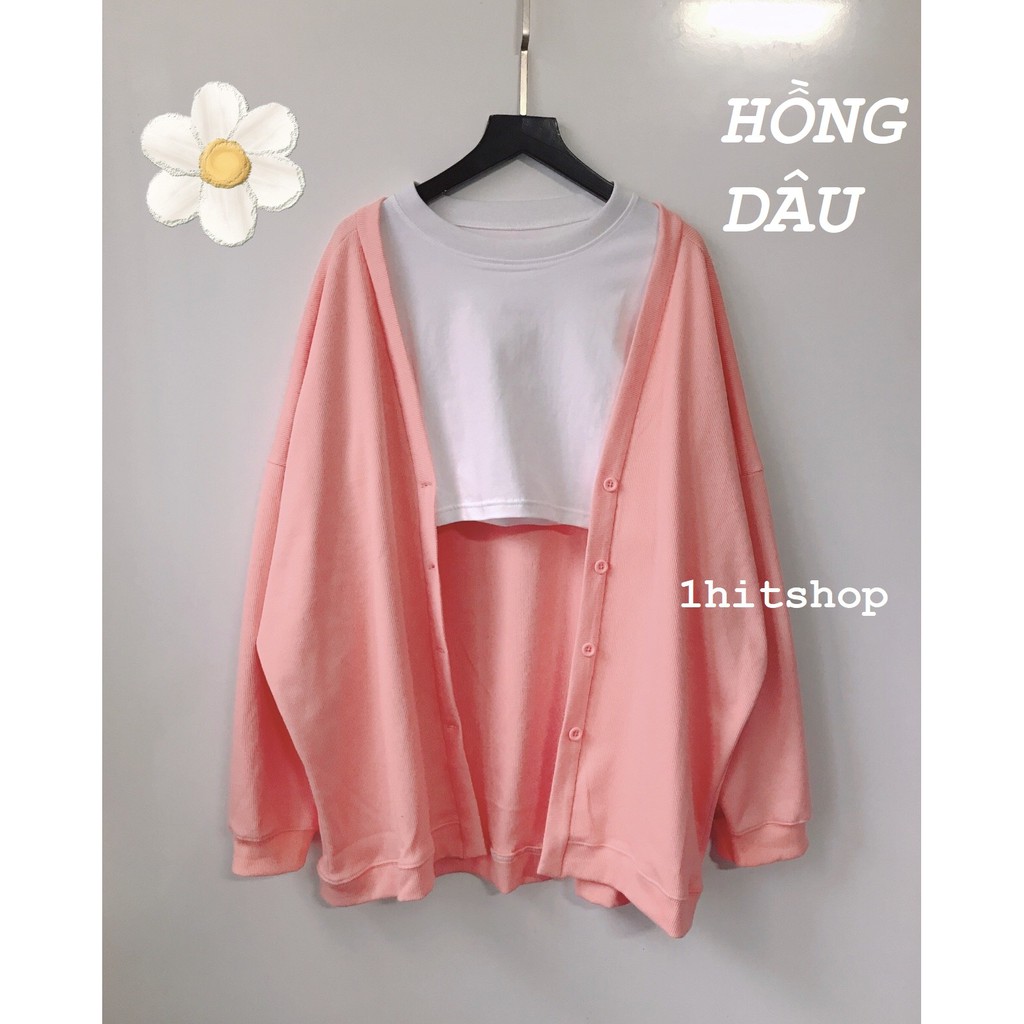 [Mã WASTMAY giảm 15% tối đa 30K đơn 150K] Áo Cardigan TRƠN 2 MÀU Ulzzang Unisex (Mix được 2 Kiểu) 1hitshop | BigBuy360 - bigbuy360.vn