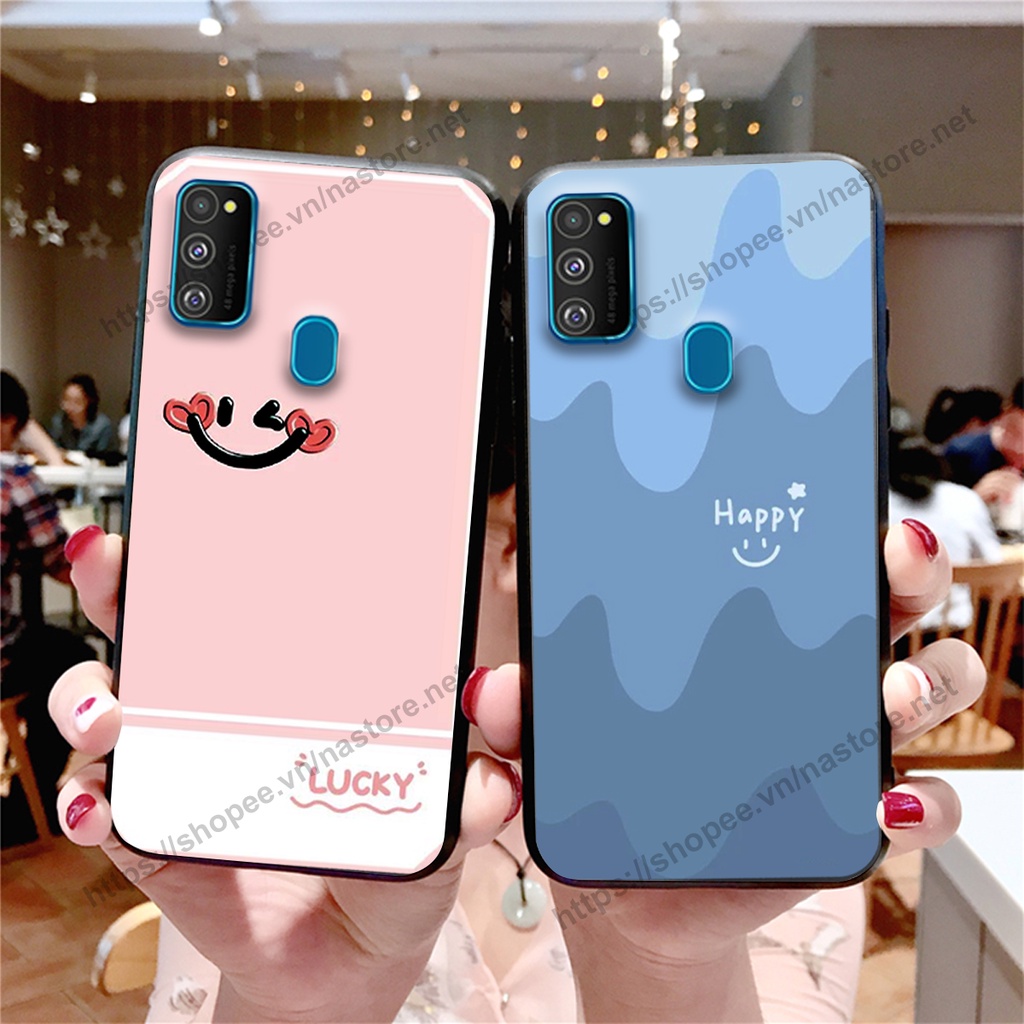 Ốp lưng Samsung M21 / M30s / M31 mặt cười, họa tiết caro đơn giản đẹp cute