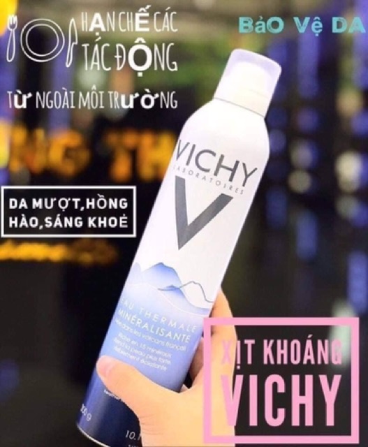 XỊT KHOÁNH VICHY CUNG CẤP NƯỚC KHOÁNG CHẤT CHO DA