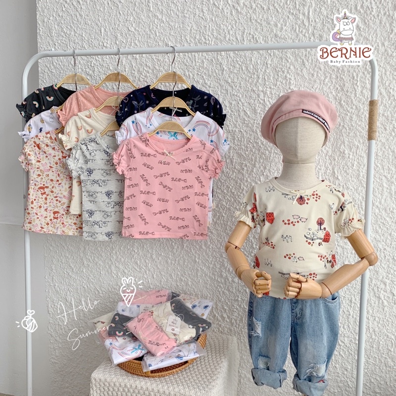 Combo 3 áo cotton 100% bèo bé gái( mầu ngẫu nhiên)