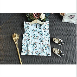 Bộ Áo Sơ Mi Cotton + Quần Short In Hoa Thời Trang Mùa Hè Dành Cho Bé Gái Sơ Sinh 2023