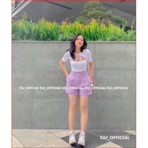 Quần Short Nữ Gập Gấu Quần đùi nữ vải tuyết mưa Gen J10 | BigBuy360 - bigbuy360.vn