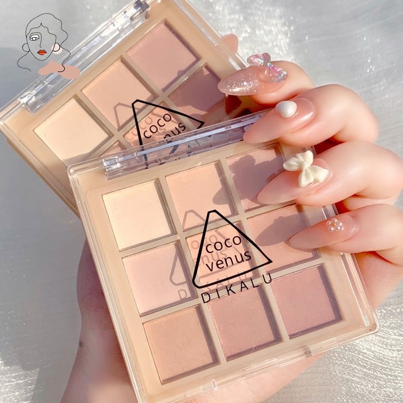 Bảng Phấn Mắt 9 Màu Lâu Trôi Trang Điểm Chuyên Nghiệp