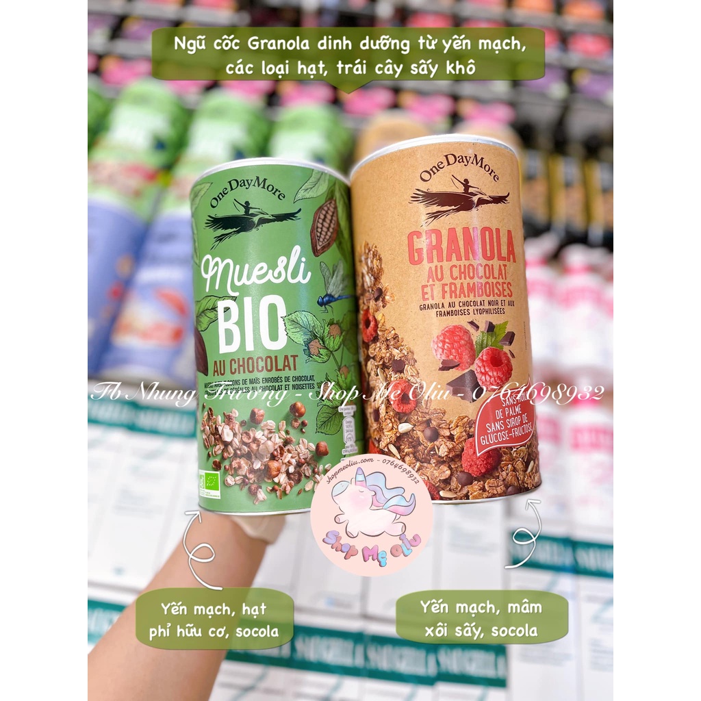 Ngũ cốc Granola dinh dưỡng từ các loại hạt và trái cây sấy khô