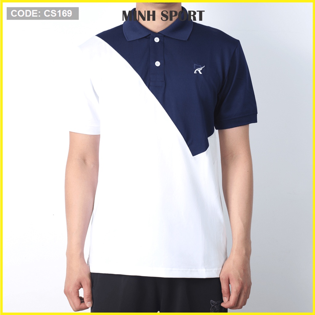 Áo Thun Polo Nam Có Cổ Ngắn Tay Phối 2 Màu, Mặc Mát, Không Xù Lông mã AO.37