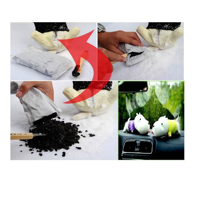 Thú bông lõi than hoạt tính khử mùi và trang trí xe