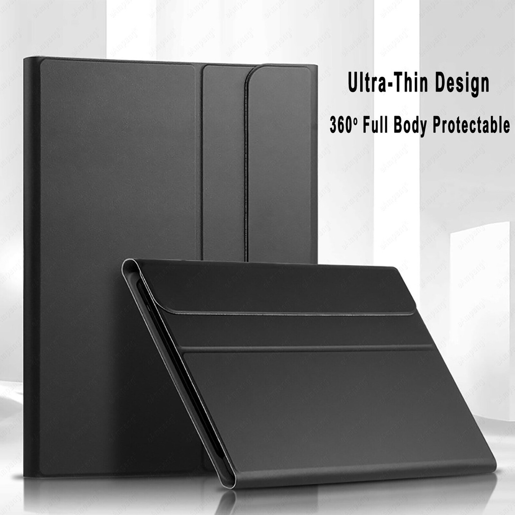 Bao Da Máy Tính Bảng PU Tích Hợp Bàn Phím Và Bàn Phím Màu Cầu Vồng Cho Samsung Galaxy Tab A8 10.5 2021 SM-X200 SM-X205 Ốp