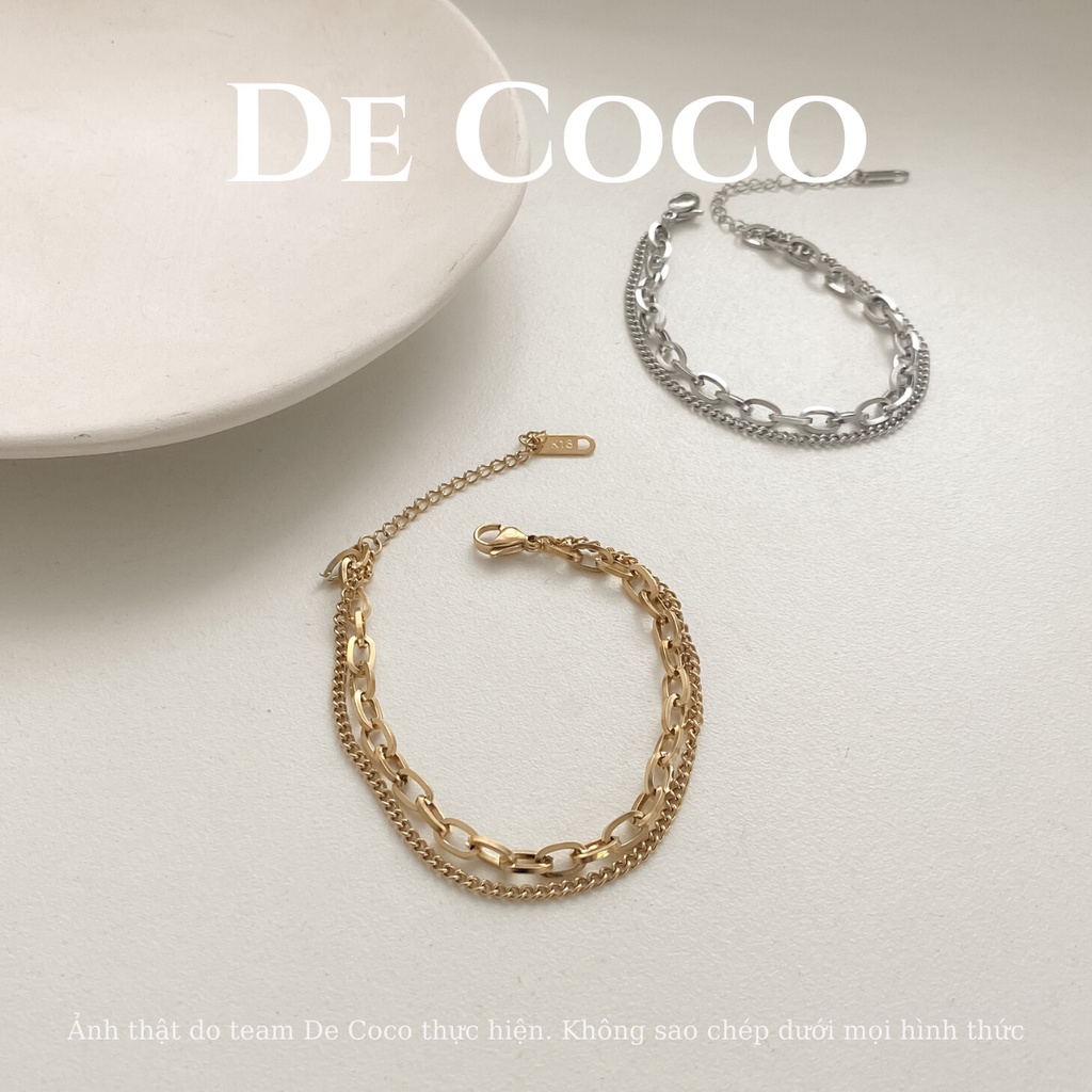 [KHÔNG ĐEN GỈ] Vòng tay, lắc tay titan dây rút ROPEE De Coco decoco.accessories