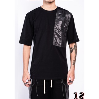 Áo Phông Nam 12.DESTINY Chi Tiết Vải Bóng Vai Cotton Đen (THIẾT KẾ ĐỘC QUYỀN)