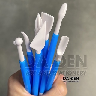 [DA ĐEN] Bộ Dụng Cụ Tạo Hình Đất Sét 8 Món