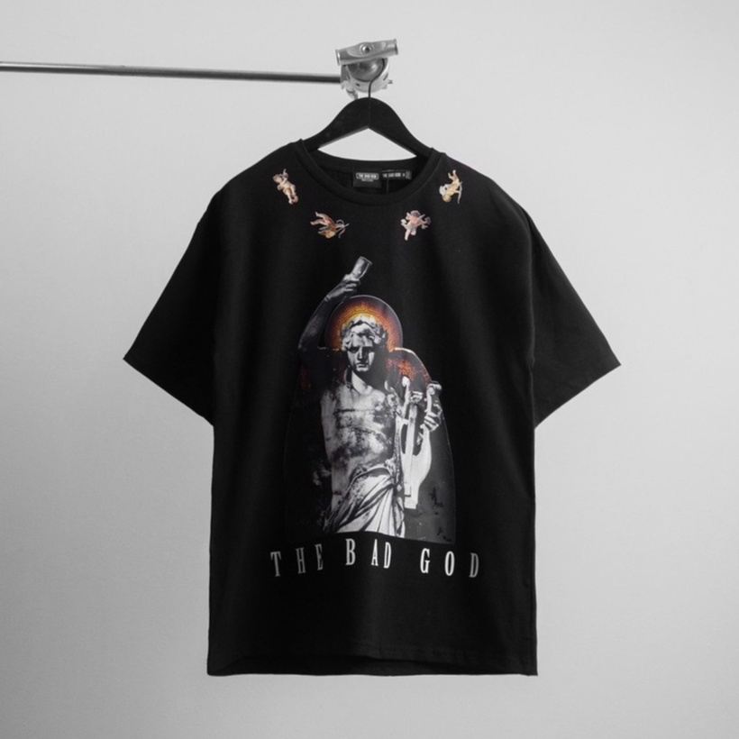 Áo thun tay lỡ The Bad God Father Angles tee