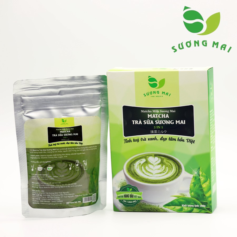 [HÀNG CHUẨN+NGON] MATCHA TRÀ SỮA 3 TRONG 1 SƯƠNG MAI