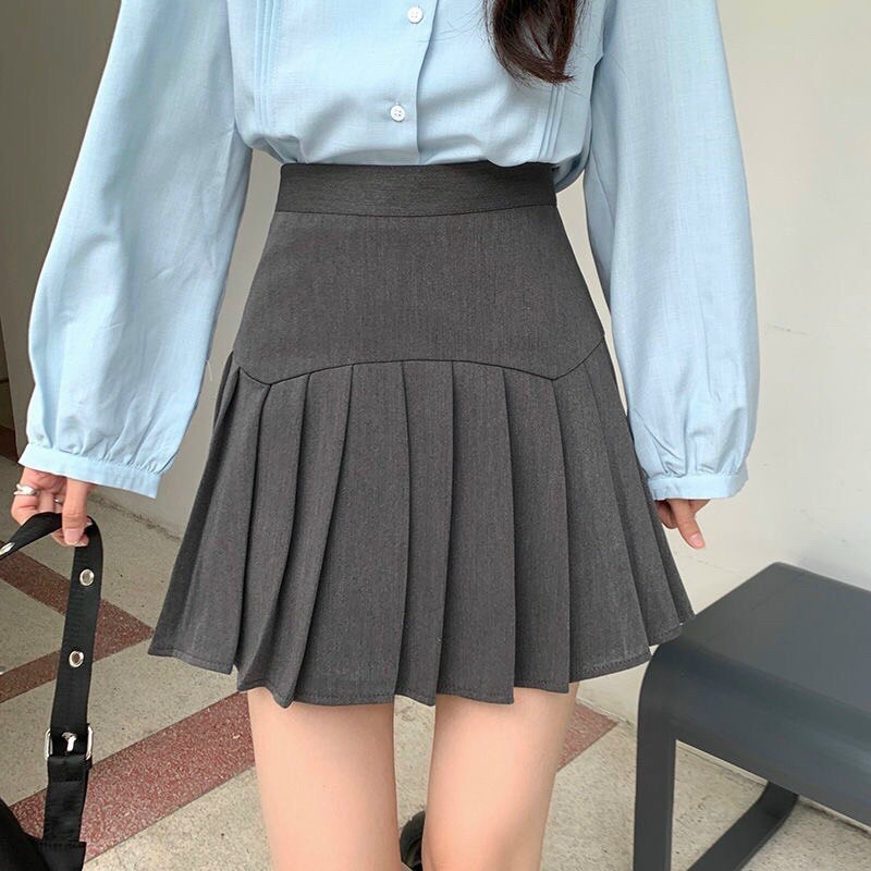 Chân váy tennis xếp ly dáng mới chữ A lưng cao che hông bigsize phong cách ullzzang  ka