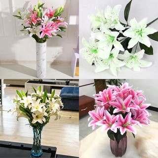Bó 10 Hoa Lily Giả Để Trang Trí