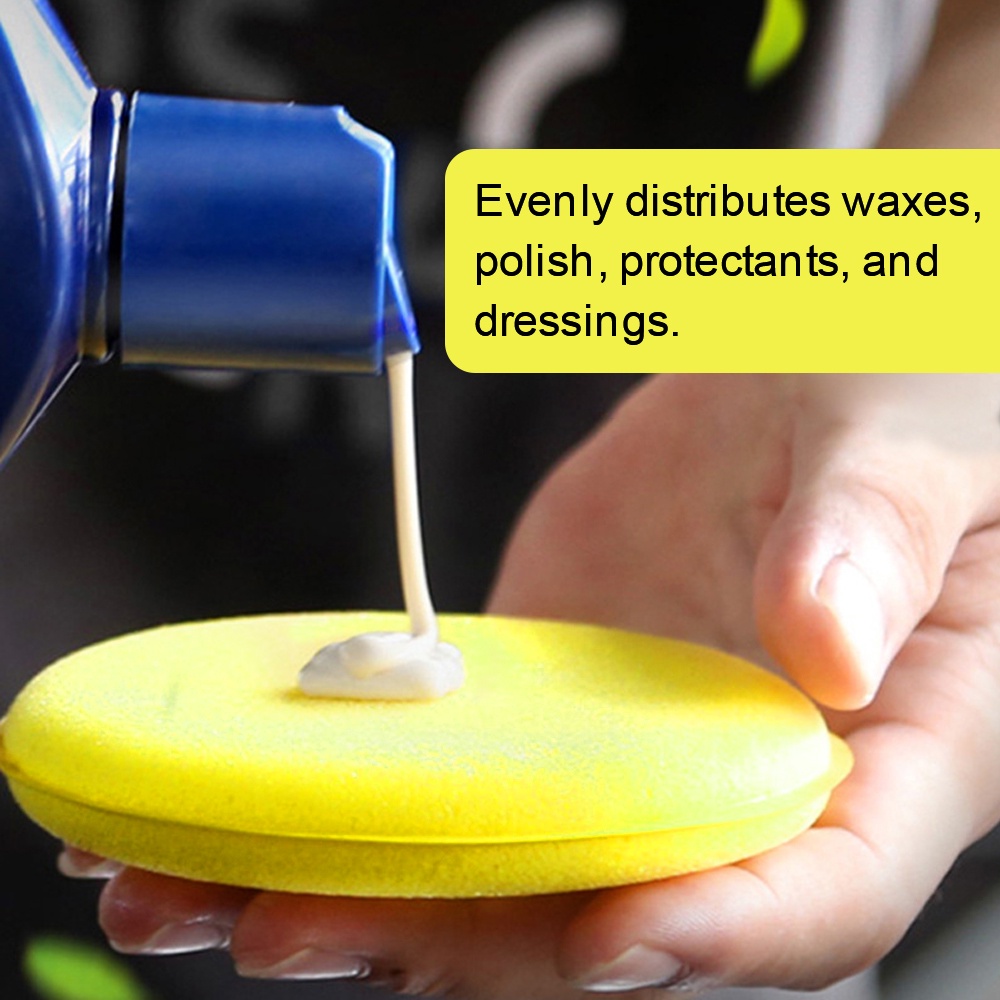 Ready stock Car Foam Sponge Wax Applicator Cleaning Detailing Pads Wax Soft Sponge Cleaning Accessories Dust Remove Auto Care Polishing Pad Car Accessories Ship Immediately