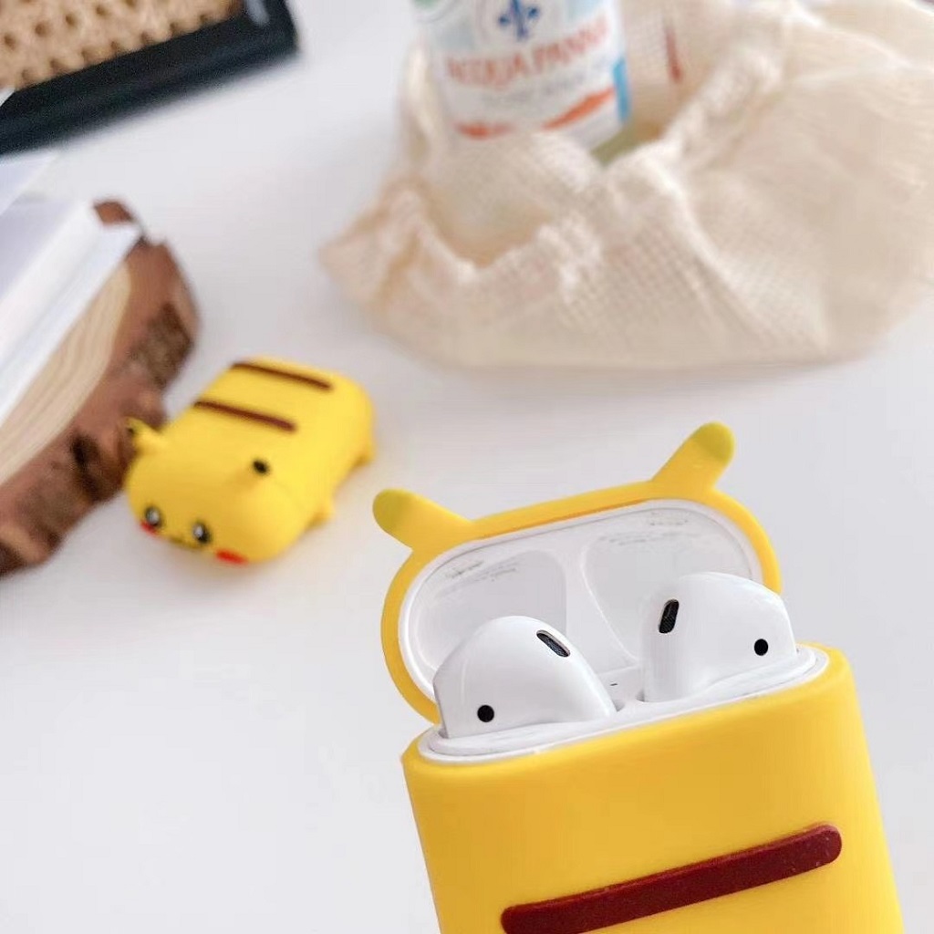 VỎ BỌC AIRPODS CUTE PIKACHU Case Tai Nghe Không Dây Airpods 1/ 2/ i12/ Pro