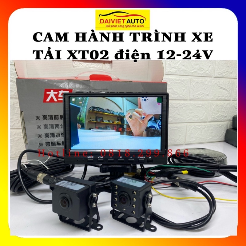 Cam Hành Trình Xe Tải AHD DC12-24V Ghi Hình Trước Sau- XT02 | Đại Việt Auto