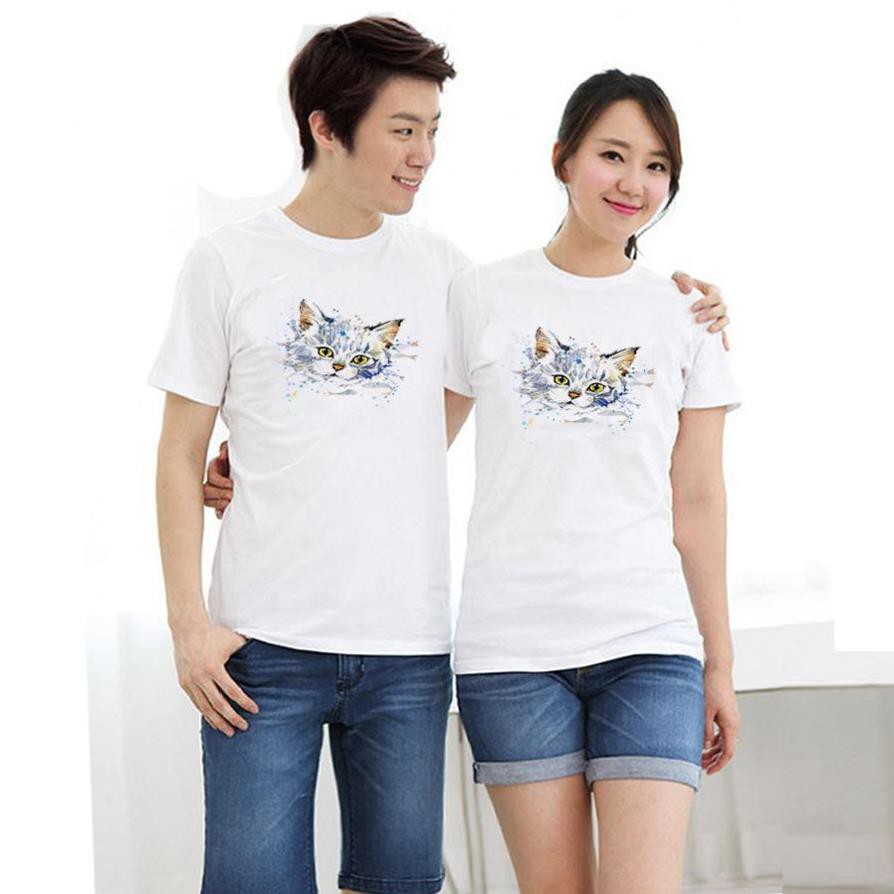 SALE- Áo thun cặp đôi in hình mặt mèo form rộng phong cách hàn quốc - giá tốt nhất
