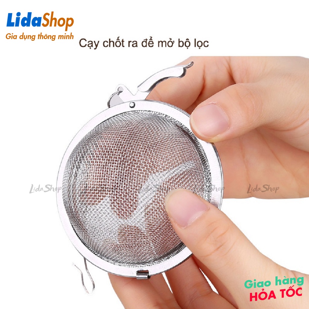 Túi lọc trà inox 304 Lidashop, dụng cụ lọc trà lọc gia vị bằng INOX an toàn tiện lợi