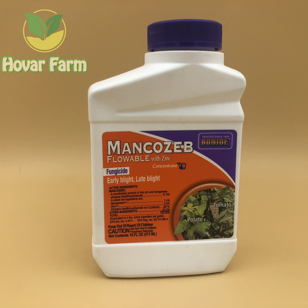 Thuốc trừ nấm bệnh cây trồng, hoa lan Mancozeb - 473ml (Hàng Nhập Mỹ)