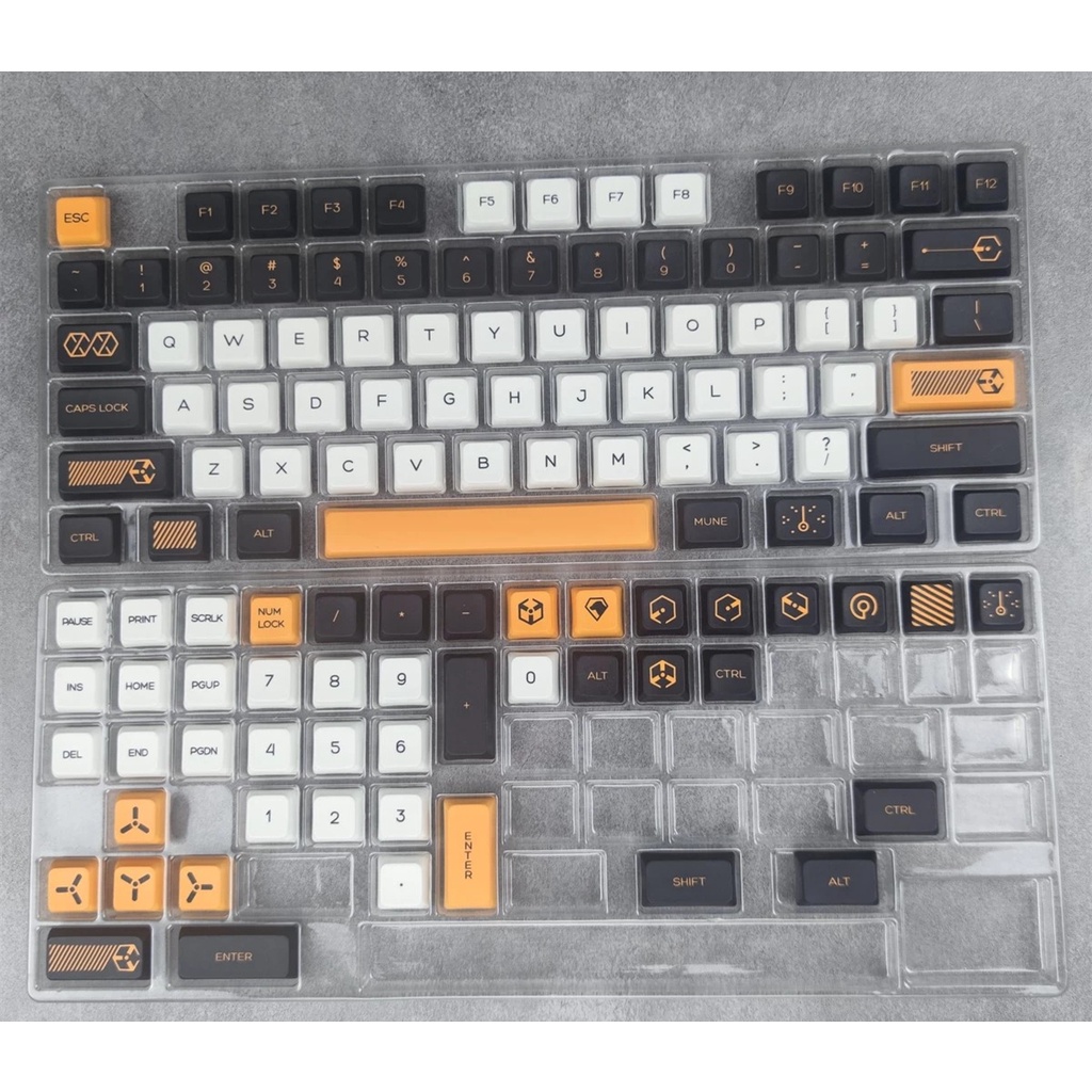 Keycap, 123 phím thăng hoa PBT XDA chiến tranh ảo keycap Bàn phím cơ Cherry MX keycap bàn phím game keycap