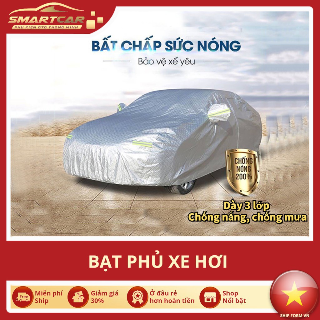 Bạt phủ ô tô 🚗 FREESHIP 🚗 Bạt che 3 lớp chống xước, chống cháy , che nắng ô tô | BigBuy360 - bigbuy360.vn