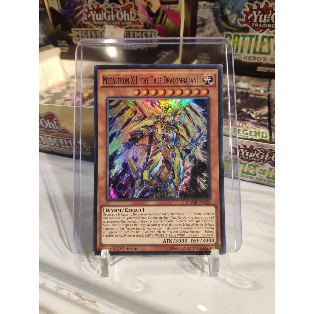 Lá bài thẻ bài Yugioh Metaltron XII the True Dracombatant – Super Rare - Tặng bọc bài nhựa bảo quản
