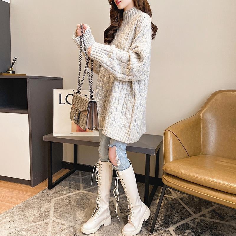 Áo Len Xoắn Cao Cổ Không Nhung + Thêm Nhung - HOT 2020 | BigBuy360 - bigbuy360.vn