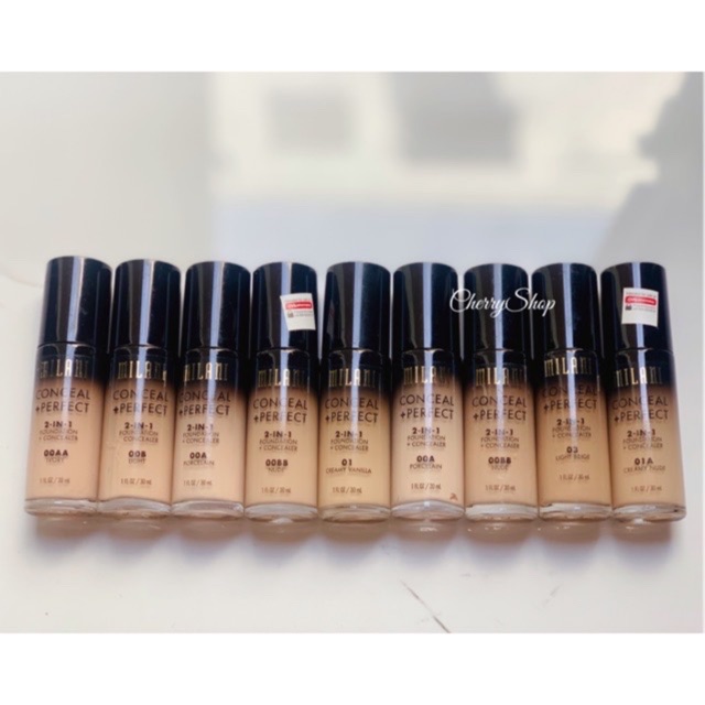 [Hàng Ý/BestSheler] Kem Nền Milani CONCEAL + PERFECT 2 In 1  Foundation + Concealer (30ml) | BigBuy360 - bigbuy360.vn