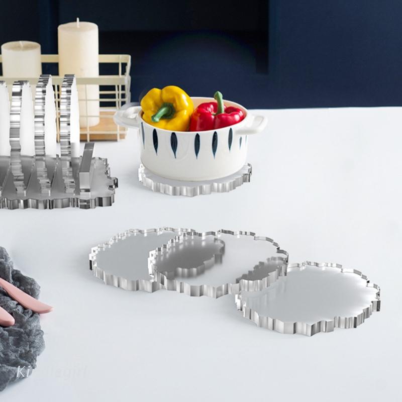 Khuôn Làm Đế Lót Ly Bằng Nhựa Epoxy Kèm Giá Đỡ Diy