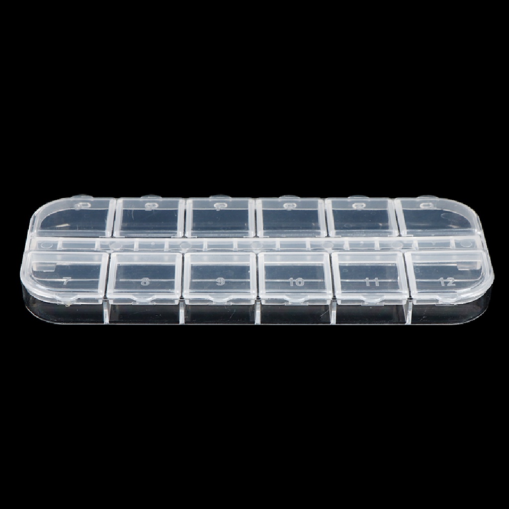 1 Hộp Nhựa 12 Ngăn Đựng Vật Dụng Làm Móng Nghệ Thuật