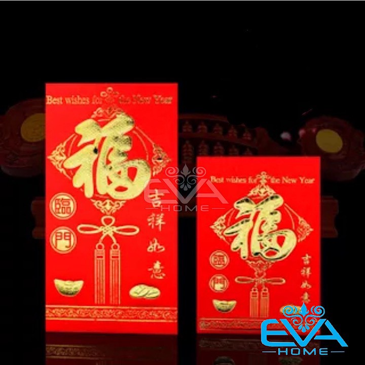 Lốc 6 Bao Lì Xì đỏ Mừng Khai Trương - Công Việc - Tân Gia