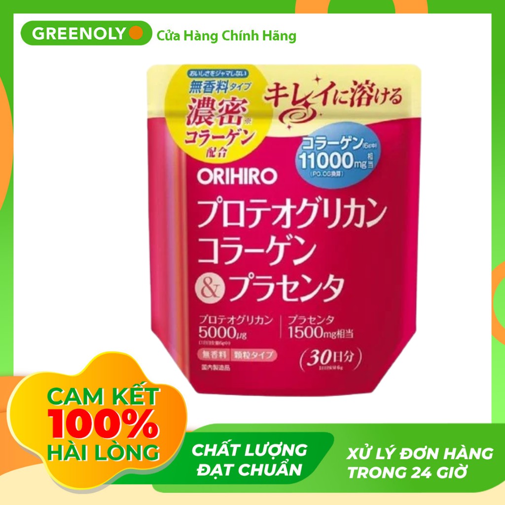 Orihiro Bột Collagen Proteoglycan Nhau Thai Heo 11000mg 180g