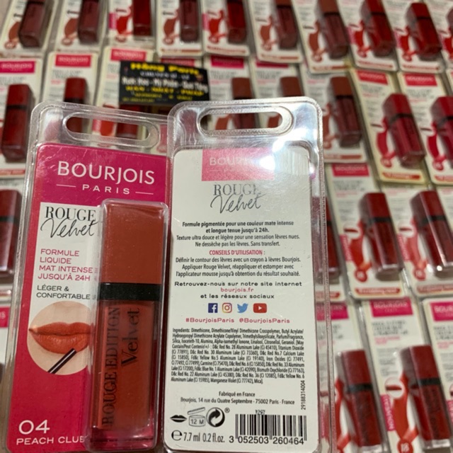 Son boujois bj velvet có vỉ (hàng store)