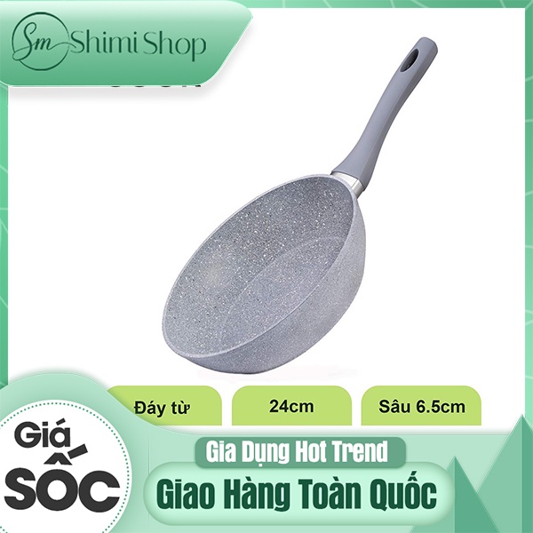 Chảo đúc vân đá Green cook 24cm GCP02-24IH